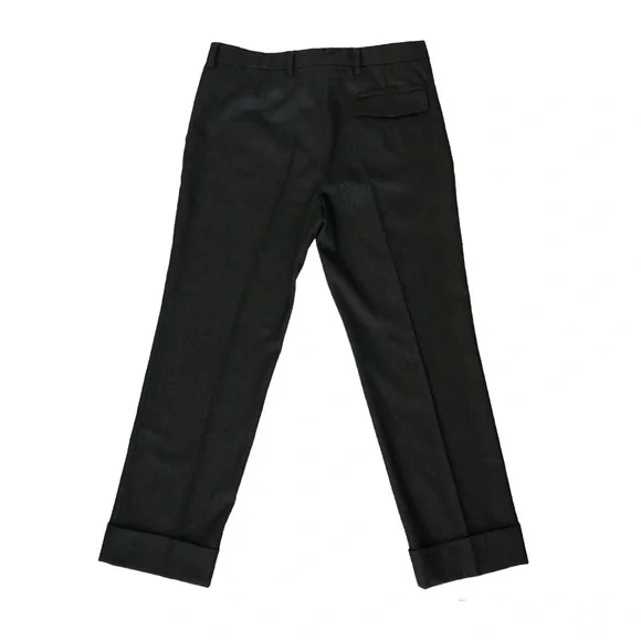 Sofie D’Hoore Wool Dressy Cuffed Olive Green Trouser Pants Women's Size FR 38 - Picture 4 of 15